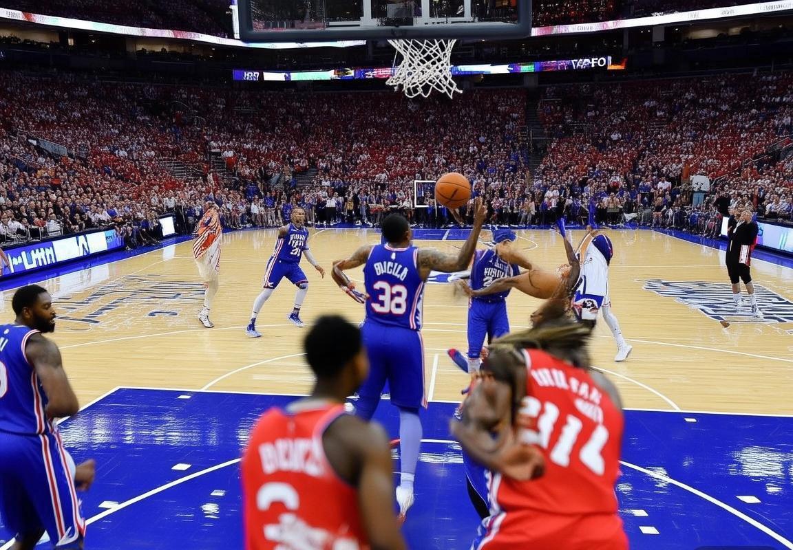 76人VS火箭：巅峰对决火花四溅，NBA焦点战激情演绎(图1)
